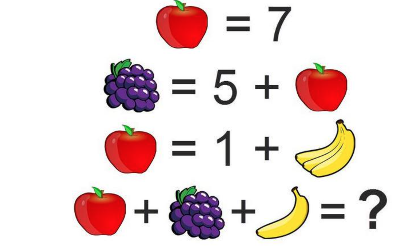 Решение картинок 4 4. Математические головоломки для детей. Математические задачи с фруктами. Математические задачи в картинках. Математические задачки в картинках.